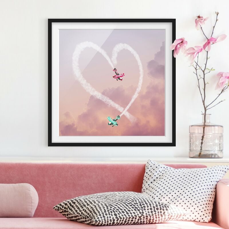 

Póster enmarcado - Cuore Con Aircraft Dimensión LxA: 70cm x 70cm, Marco: Negro