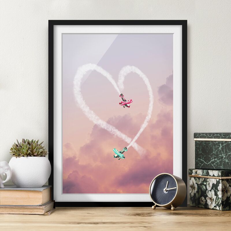 

Póster enmarcado - Cuore Con Aircraft Dimensión LxA: 40cm x 30cm, Marco: Negro