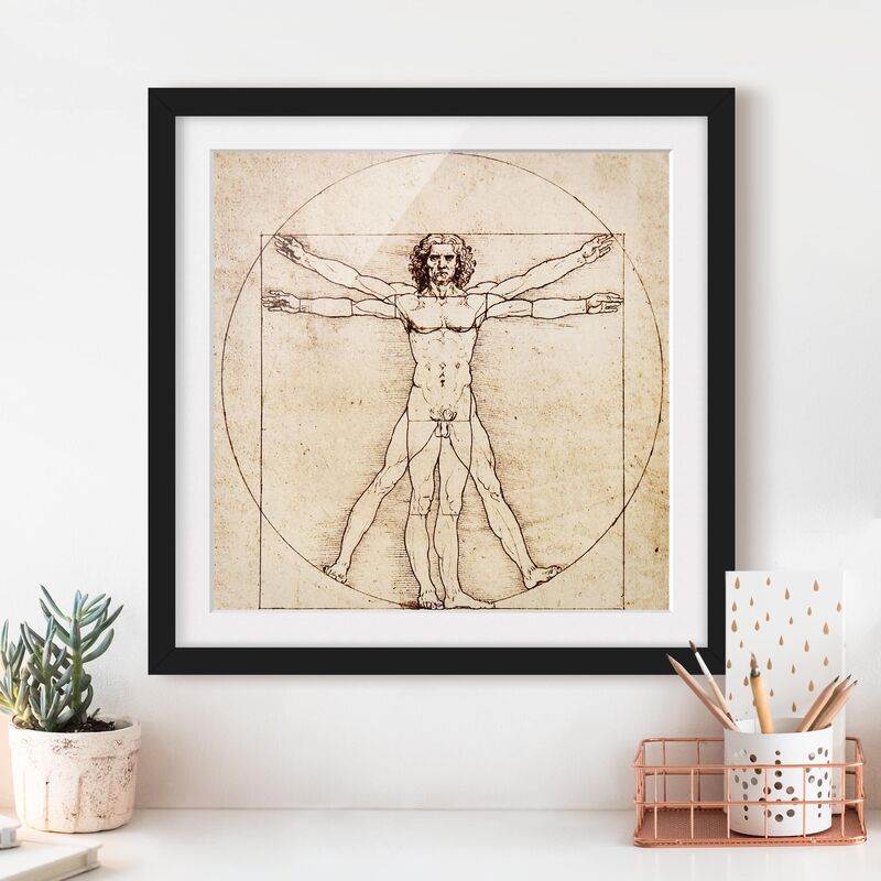 

Póster enmarcado - Da Vinci Dimensión LxA: 50cm x 50cm, Marco: Negro