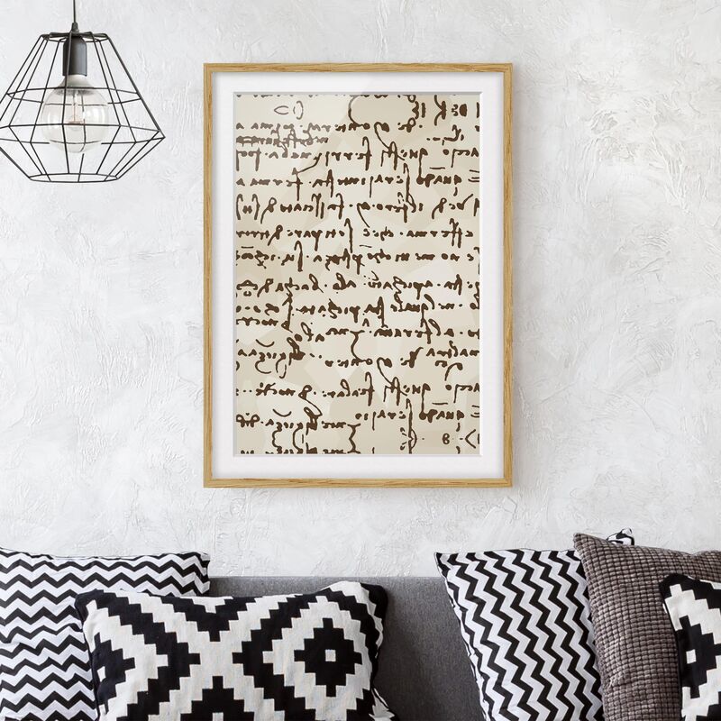 

Póster enmarcado - Da Vinci Manuscript Dimensión LxA: 55cm x 40cm, Marco: Roble
