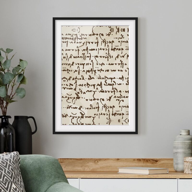 

Póster enmarcado - Da Vinci Manuscript Dimensión LxA: 40cm x 30cm, Marco: Negro