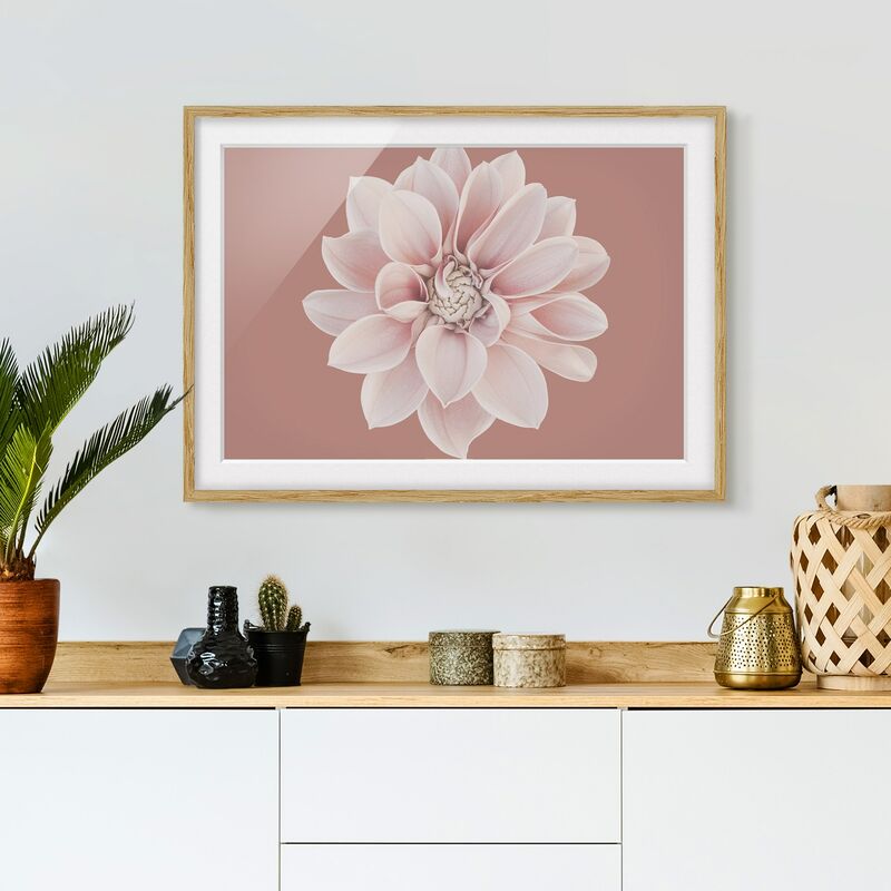 

Póster enmarcado - Daia in beige rosso e rosa Dimensión LxA: 30cm x 40cm, Marco: Roble