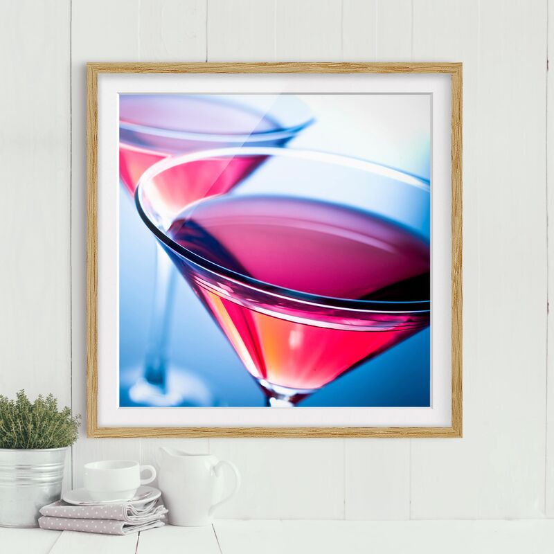 

Póster enmarcado - Dainty Cosmopolitan Dimensión LxA: 50cm x 50cm, Marco: Roble