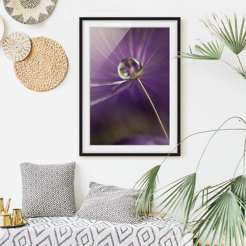 

Póster enmarcado - Dandelion In Violet Dimensión LxA: 100cm x 70cm, Marco: Negro