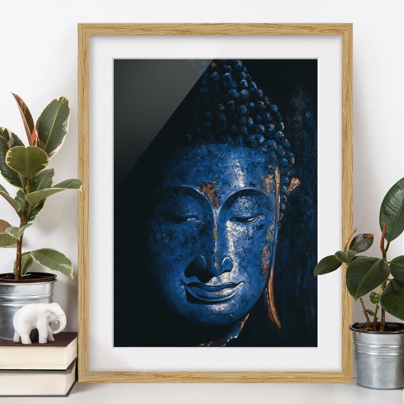

Póster enmarcado - Delhi Buddha Dimensión LxA: 100cm x 70cm, Marco: Roble