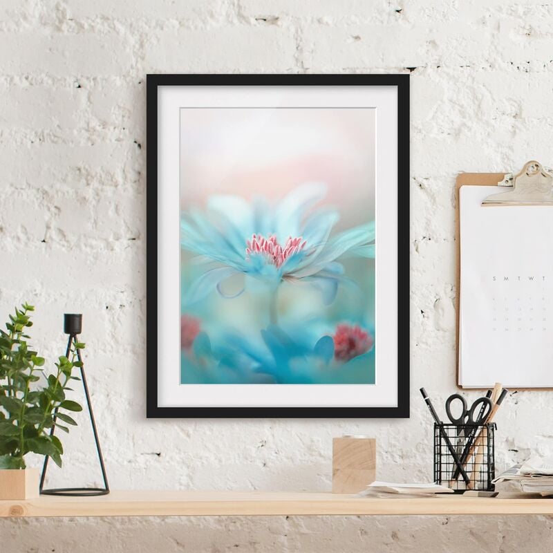 

Póster enmarcado - Delicate Flowers In Pastel Dimensión LxA: 70cm x 50cm, Marco: Negro