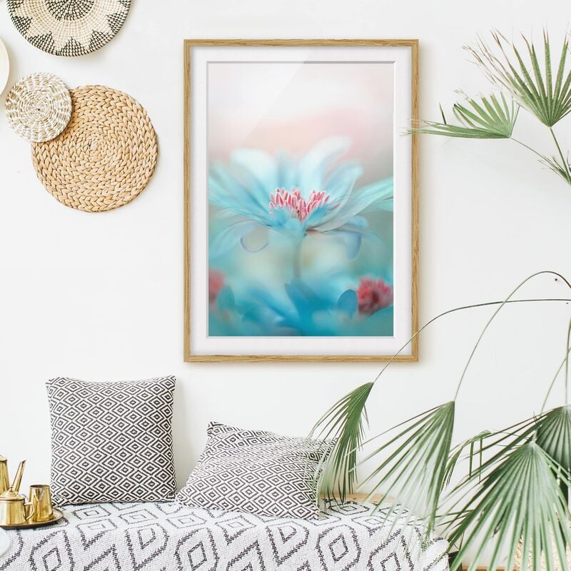 

Póster enmarcado - Delicate Flowers In Pastel Dimensión LxA: 55cm x 40cm, Marco: Roble