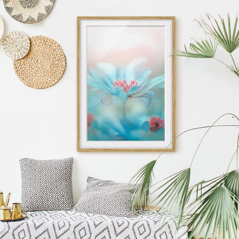 

Póster enmarcado - Delicate Flowers In Pastel Dimensión LxA: 24cm x 18cm, Marco: Roble