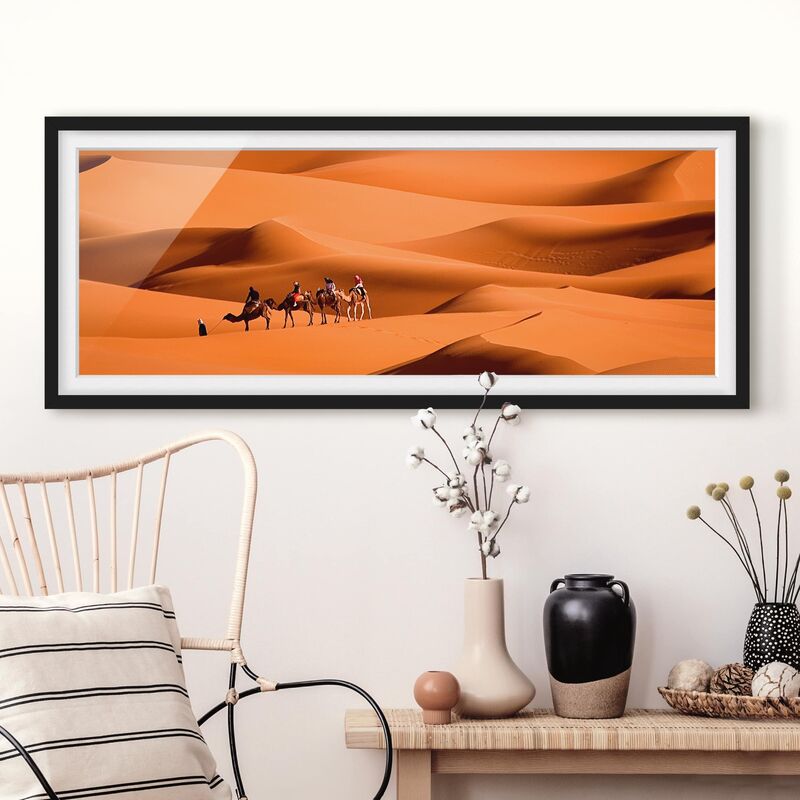 

Póster enmarcado - Deserto Del Namib Dimensión LxA: 50cm x 130cm, Marco: Negro
