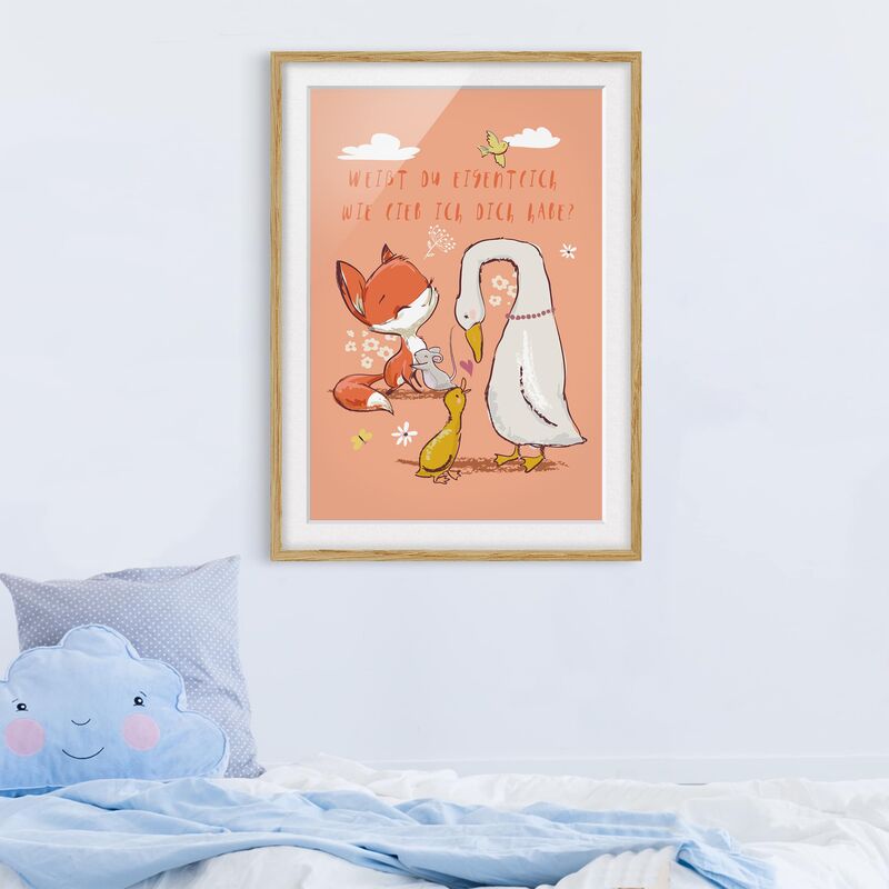 

Póster enmarcado - Do You Know How Much I Love You Dimensión LxA: 100cm x 70cm, Marco: Roble