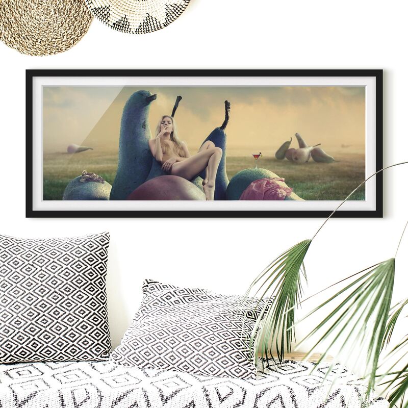 

Póster enmarcado - Domenica Mattina Dimensión LxA: 30cm x 75cm, Marco: Negro