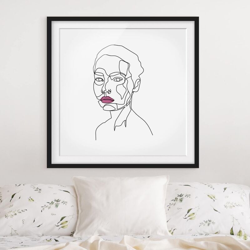 

Póster enmarcado - Donna Del Ritratto Line Art Dimensión LxA: 20cm x 20cm, Marco: Negro