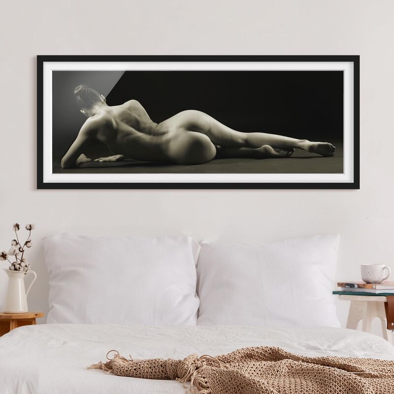 

Póster enmarcado - Donna Sdraiata Dimensión LxA: 40cm x 100cm, Marco: Negro