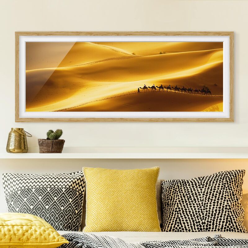 

Póster enmarcado - Dorata Delle Dune Dimensión LxA: 50cm x 130cm, Marco: Roble