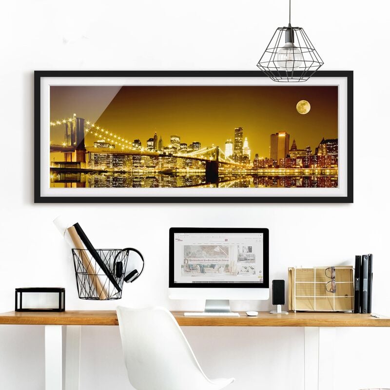 

Póster enmarcado - D'Oro Di New York Dimensión LxA: 20cm x 50cm, Marco: Negro