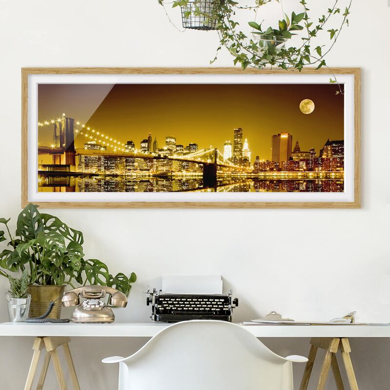 

Póster enmarcado - D'Oro Di New York Dimensión LxA: 30cm x 75cm, Marco: Roble