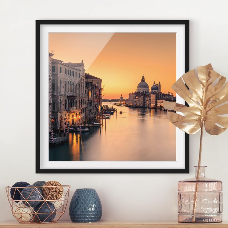 

Póster enmarcado - d'oro Venezia Dimensión LxA: 30cm x 30cm, Marco: Negro