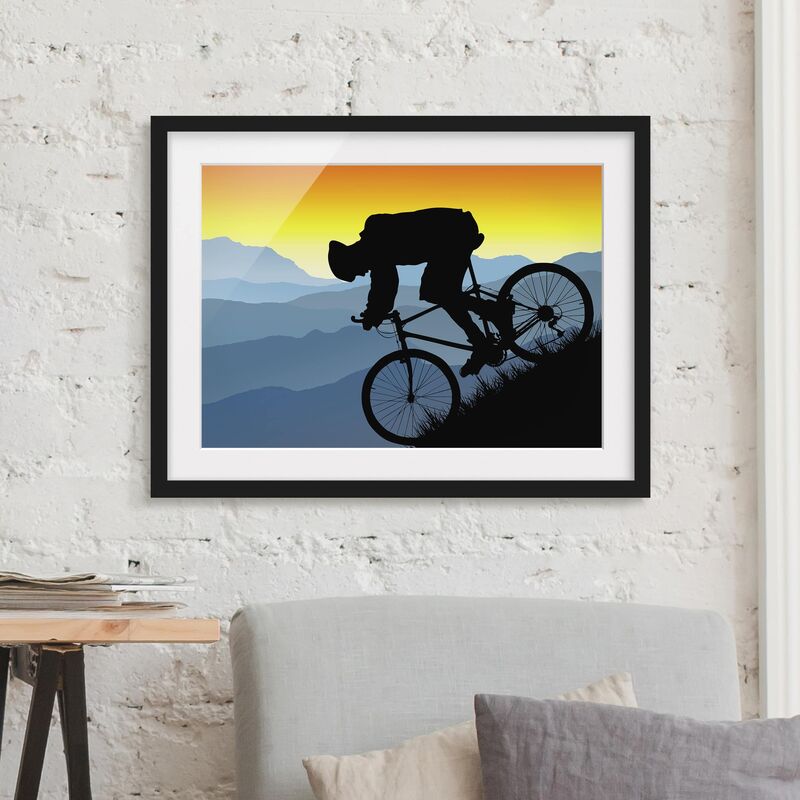 

Póster enmarcado - Downhill Dimensión LxA: 50cm x 70cm, Marco: Negro