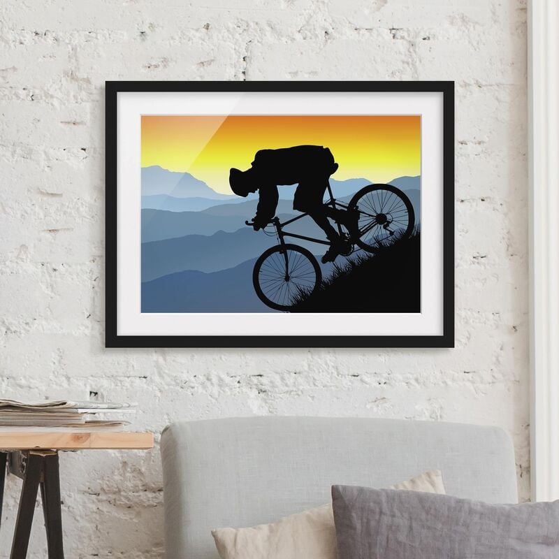 

Póster enmarcado - Downhill Dimensión LxA: 70cm x 100cm, Marco: Negro