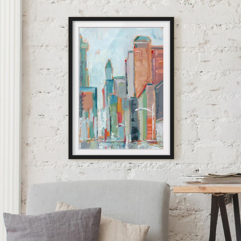 

Póster enmarcado - Downtown I Contemporanea Dimensión LxA: 100cm x 70cm, Marco: Negro