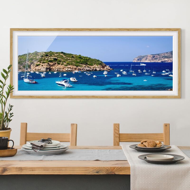 

Póster enmarcado - Drago Islanda Dimensión LxA: 50cm x 130cm, Marco: Roble