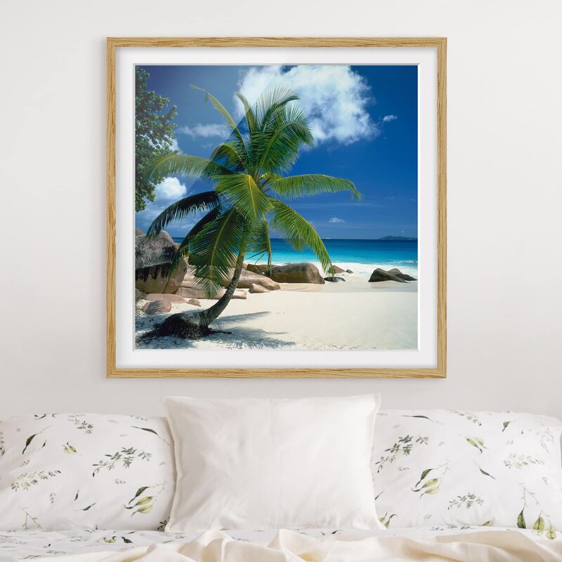 

Póster enmarcado - Dream Beach Dimensión LxA: 30cm x 30cm, Marco: Roble