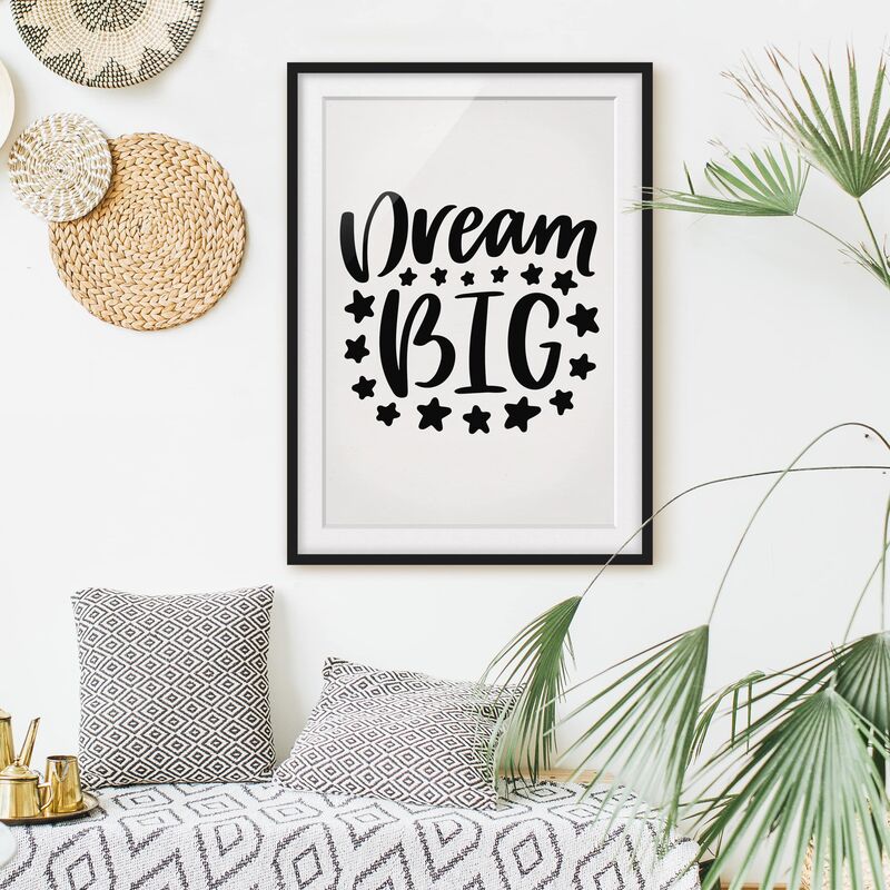 

Póster enmarcado - Dream Big Dimensión LxA: 40cm x 30cm, Marco: Negro