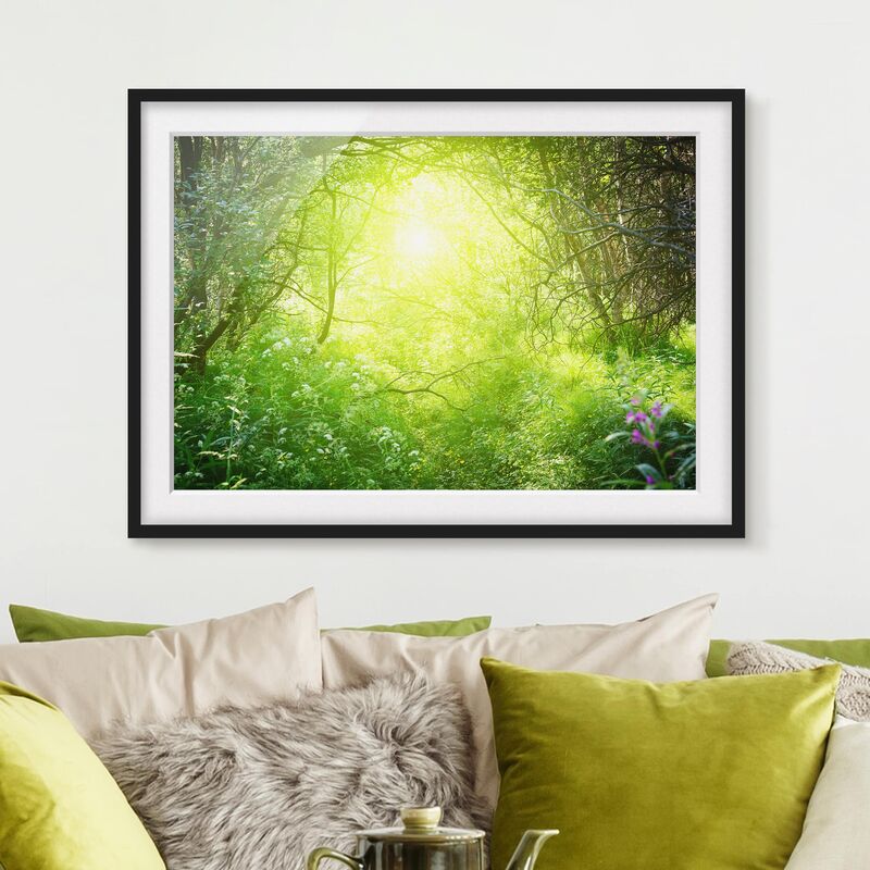 

Póster enmarcado - Dream Magic Forest Dimensión LxA: 18cm x 24cm, Marco: Negro