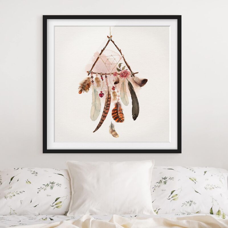 

Póster enmarcado - Dreamcatcher Triangle Dimensión LxA: 30cm x 30cm, Marco: Negro