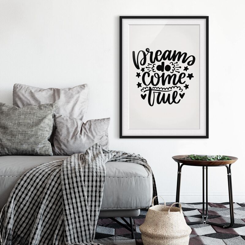 

Póster enmarcado - Dreams Do Come True Dimensión LxA: 100cm x 70cm, Marco: Negro
