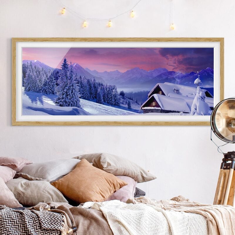 

Póster enmarcado - Dreamscape Natale Dimensión LxA: 50cm x 130cm, Marco: Roble