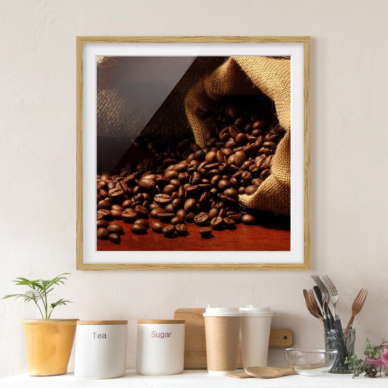 

Póster enmarcado - Dulcet Coffee Dimensión LxA: 70cm x 70cm, Marco: Roble