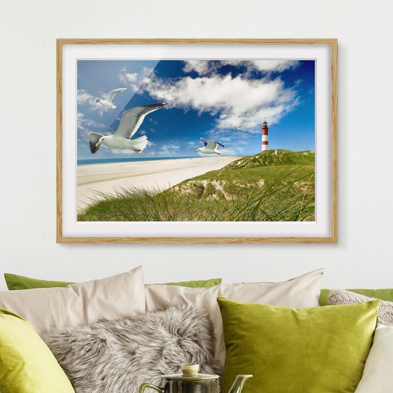 

Póster enmarcado - Dune Breeze Dimensión LxA: 18cm x 24cm, Marco: Roble