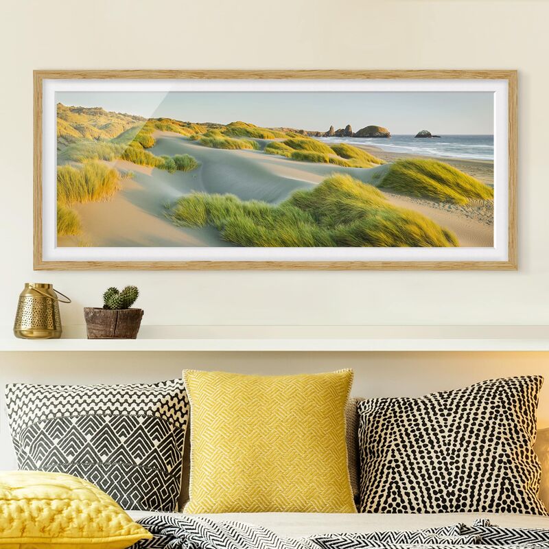 

Póster enmarcado - Dune Ed Erbe Al Mare Dimensión LxA: 20cm x 50cm, Marco: Roble