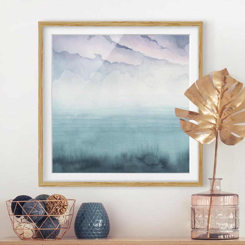 

Póster enmarcado - Dusk On The Bay I Dimensión LxA: 70cm x 70cm, Marco: Roble