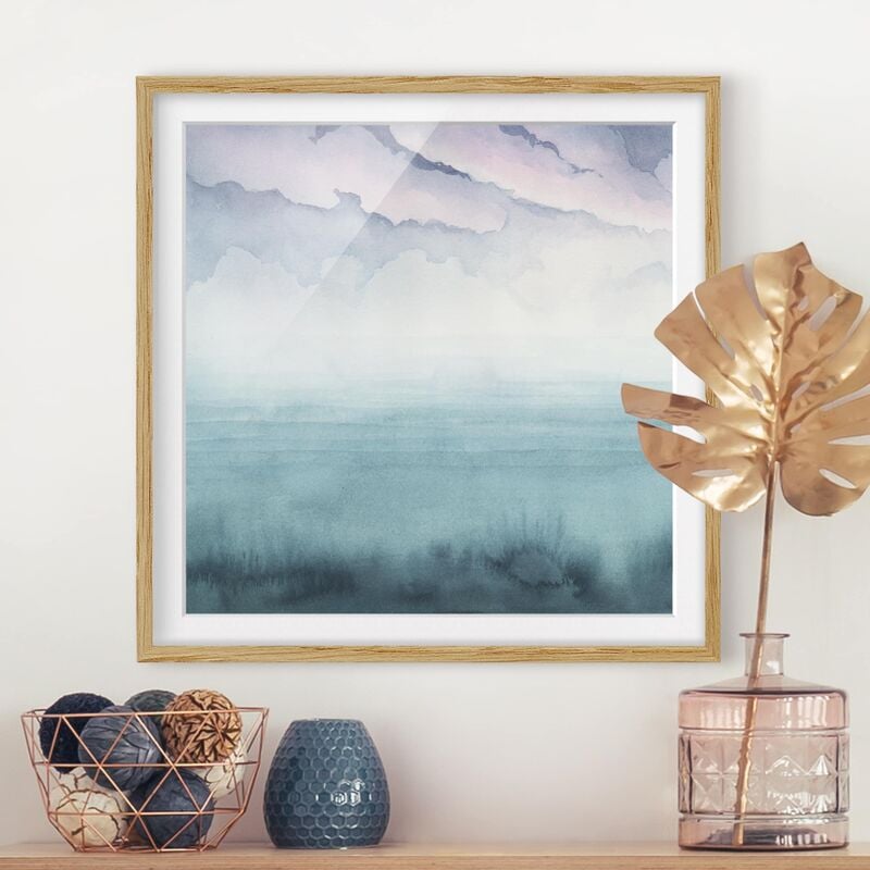 

Póster enmarcado - Dusk On The Bay I Dimensión LxA: 20cm x 20cm, Marco: Roble