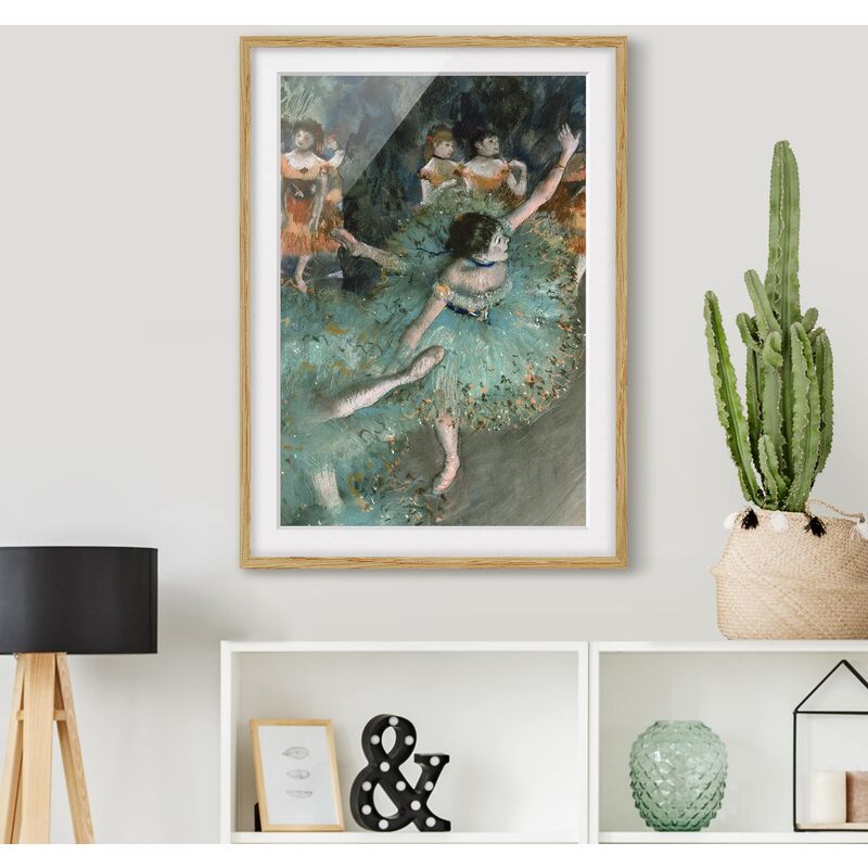 

Póster enmarcado - Edgar Degas - Dancers In Green Dimensión LxA: 40cm x 30cm, Marco: Roble