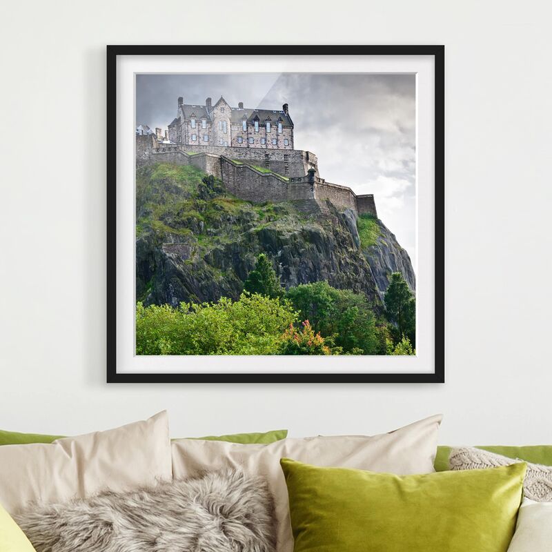 

Póster enmarcado - Edinburgh Castle Dimensión LxA: 70cm x 70cm, Marco: Negro