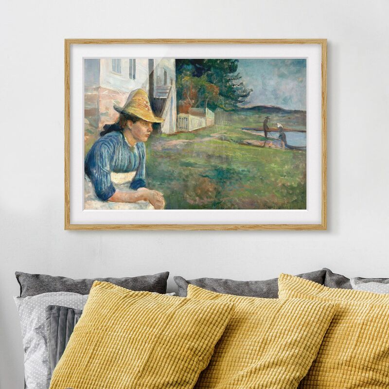 

Póster enmarcado - Edvard Munch - Evening Dimensión LxA: 40cm x 55cm, Marco: Roble