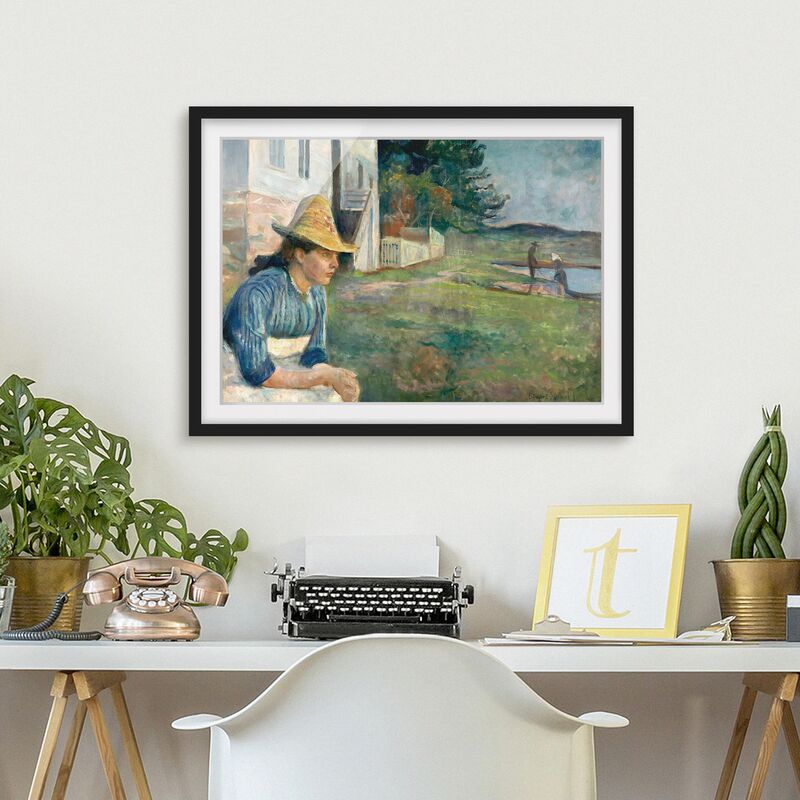 

Póster enmarcado - Edvard Munch - Evening Dimensión LxA: 70cm x 100cm, Marco: Negro