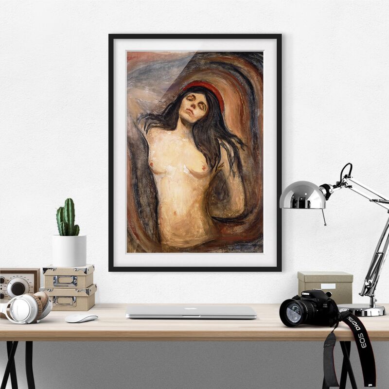 

Póster enmarcado - Edvard Munch - Madonna Dimensión LxA: 55cm x 40cm, Marco: Negro