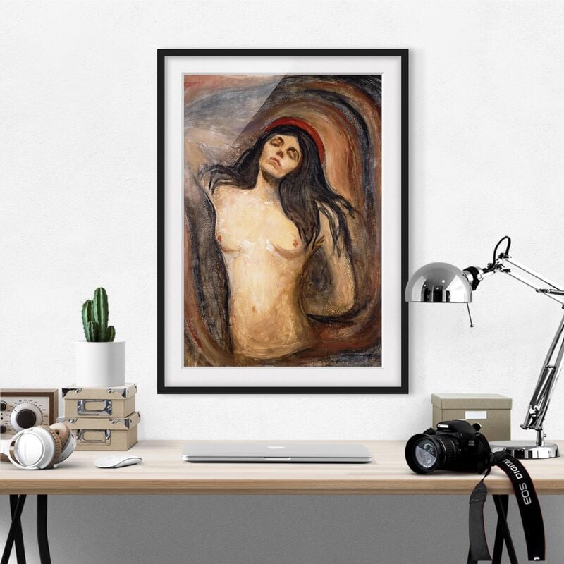 

Póster enmarcado - Edvard Munch - Madonna Dimensión LxA: 24cm x 18cm, Marco: Negro