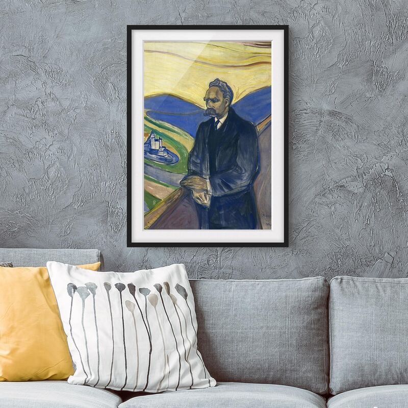 

Póster enmarcado - Edvard Munch - Portrait Of Friedrich Nietzsche Dimensión LxA: 100cm x 70cm, Marco: Negro