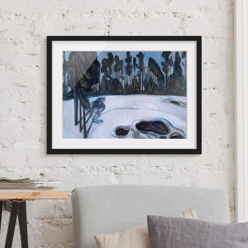 

Póster enmarcado - Edvard Munch - Starry Night Dimensión LxA: 18cm x 24cm, Marco: Negro