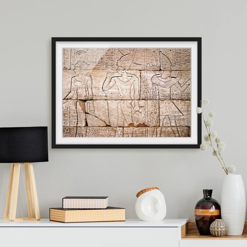

Póster enmarcado - Egypt Relief Dimensión LxA: 30cm x 40cm, Marco: Negro