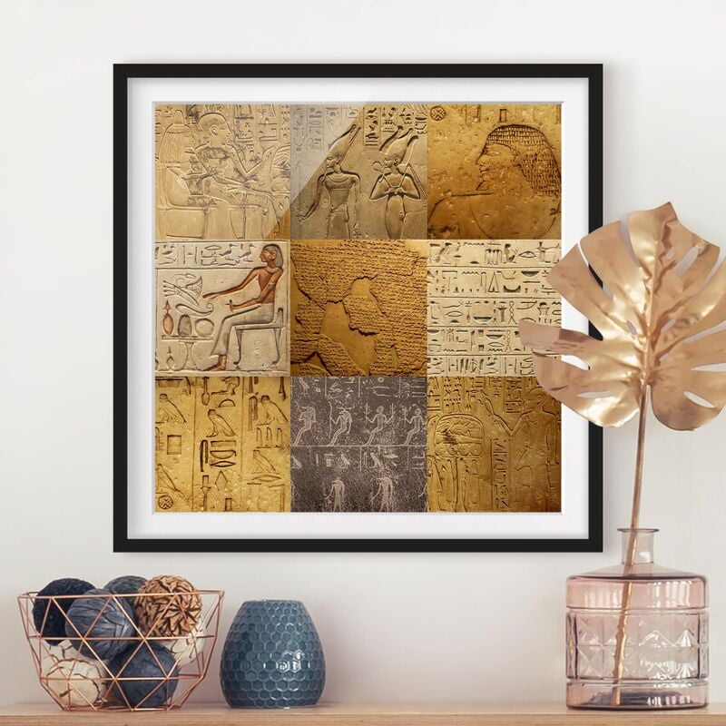 

Póster enmarcado - Egyptian Mosaic Dimensión LxA: 70cm x 70cm, Marco: Negro