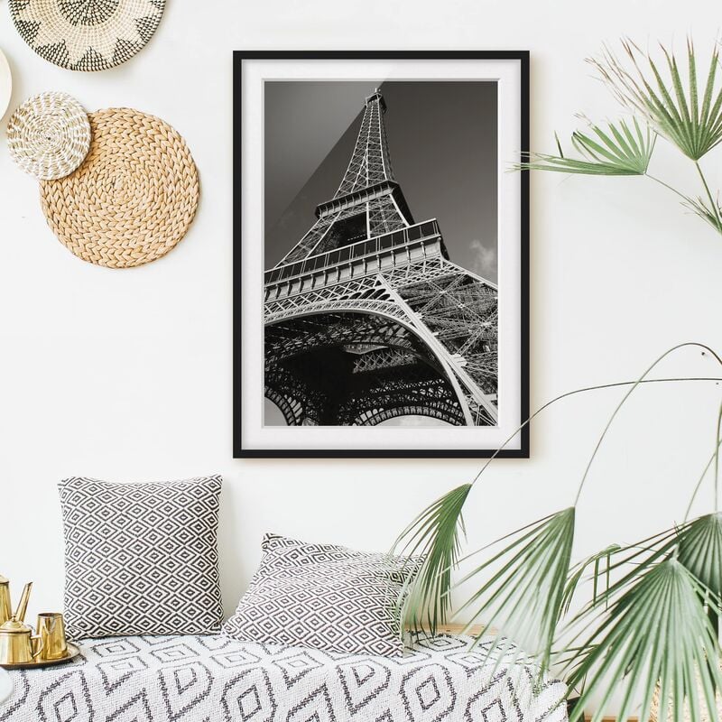 

Póster enmarcado - Eiffel Tower Dimensión LxA: 100cm x 70cm, Marco: Negro