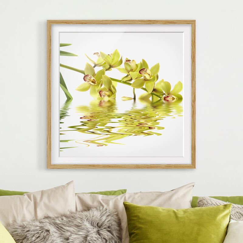 

Póster enmarcado - Elegant Orchid Waters Dimensión LxA: 20cm x 20cm, Marco: Roble