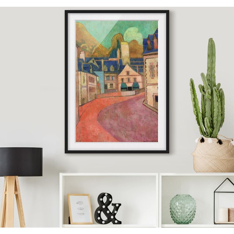 

Póster enmarcado - Emile Bernard - La Rue Rose À Pont-Aven Dimensión LxA: 100cm x 70cm, Marco: Negro