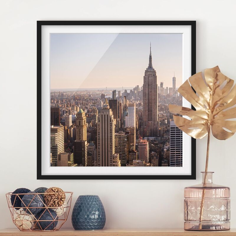 

Póster enmarcado - Empire State Building Dimensión LxA: 50cm x 50cm, Marco: Negro